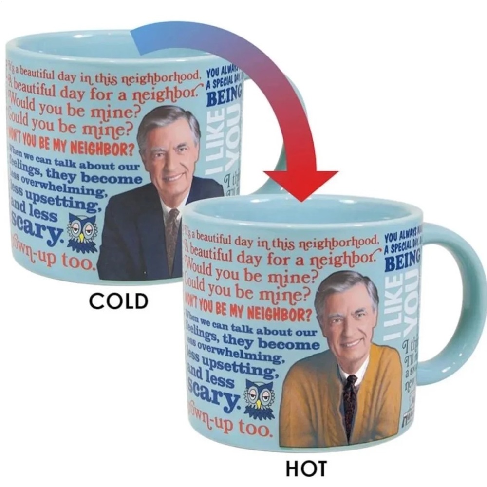 Mister Rogers Sweater Changing Mug!